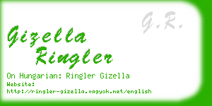 gizella ringler business card